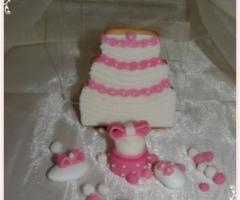 Mini cake in pasta di zucchero per il matrimonio