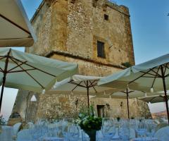 Location allestita per un matrimonio