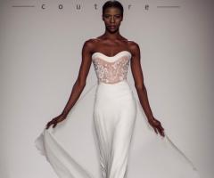 Jamal Taslaq couture - Scivolato corpetto ricamato