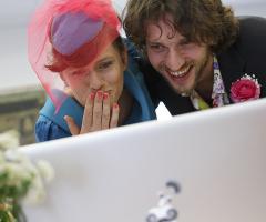 Un bacio ai genitori che dall'Australia hanno seguito il matrimonio su Skype!