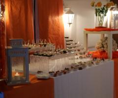 Splendida preparazione del buffet al Villa Virginia