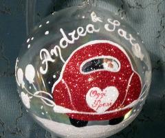 Decodaniela - Pallina decorata a mano per matrimonio