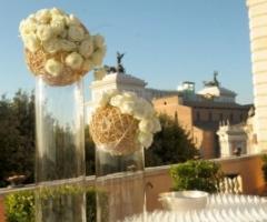 Allestimento floreale per il ricevimento di matrimonio