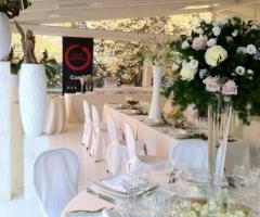 Sala interna allestita per il matrimonio