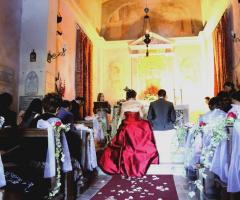 Gli sposi durante la celebrazione