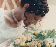 La sposa durante i preparativi del matrimonio