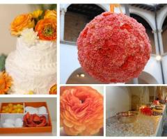 Matrimonio a tema bianco e arancione realizzato da Verdi Voglie