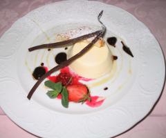 Panna cotta con fragole