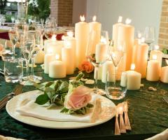 Candele come centrotavola per il matrimonio