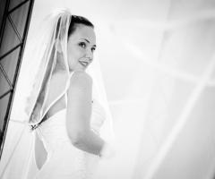 Foto della prova dell'abito da sposa
