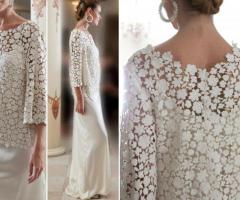 Meraviglioso abito da sposa dalla linea sobria ma originale