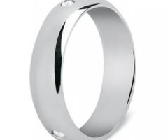 Fede in oro bianco con diamantini
