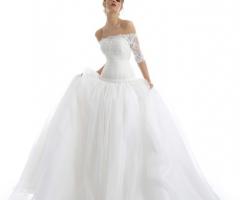 Abito da sposa con spalle scoperte e gonna ampia - Modello Dolcezza