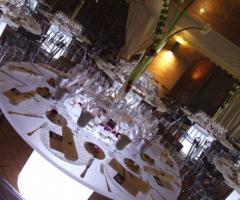 Tavoli luminosi per il ricevimento di nozze