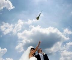 Fotografia del lancio del bouquet