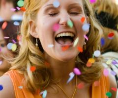 Foto del lancio dei coriandoli