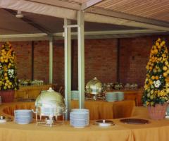 Decorazioni di frutta per il tavolo del buffet