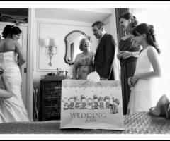 Foto della sposa durante i prerativi