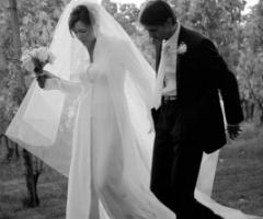 Scatto fotografico degli sposi