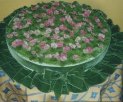 Torta di nozze con violette