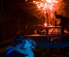 Foto degli sposi al ricevimento di matrimonio