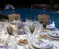 Allestimento ricevimento nuziale color lilla