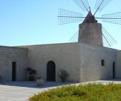 Il caratteristico mulino della location