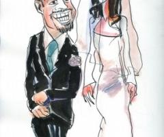 Caricatura degli sposi