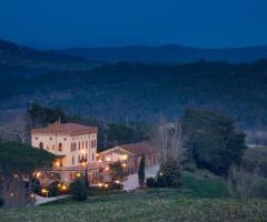 Vista dall'alto della location di nozze