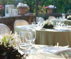 Villa Boscogrande - Tavoli per il ricevimento di matrimonio in terrazza