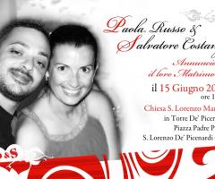 Partecipazione fotografica personalizzata.