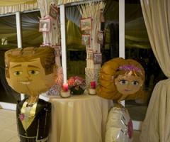 Decorazioni di palloncini per il ricevimento di nozze