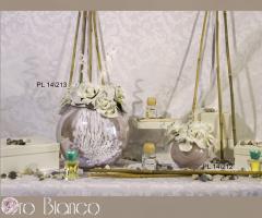 Oro Bianco Bomboniere - Porta profumo a sfera di vetro