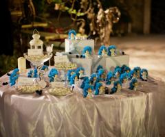 Il tavolo dei confetti di matrimonio