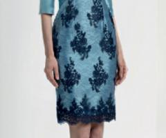 abito cerimonia mikado e pizzo