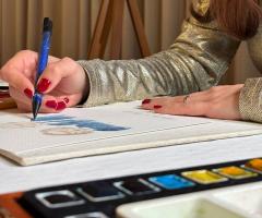 Live painting con acquerelli