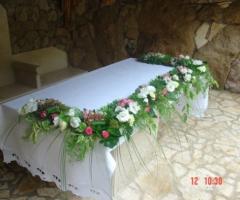 Fiori per il tavolo degli sposi