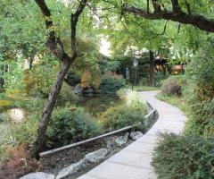 Giardino del ristorante per il matrimonio