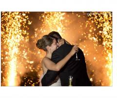 Sposi con fuochi d'artificio
