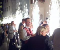 Effetto di fontane sul tavolo per la cena - Pyroarte Spettacoli pirotecnici