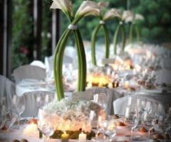 Centrotavola con calle per il matrimonio