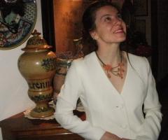 collier in filo di seta lavorato ad ago. MAISON CAPRICE