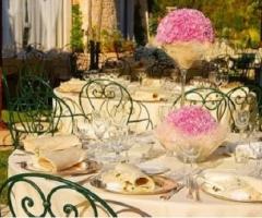 Addobbo floreale per il ricevimento di nozze