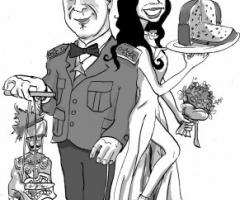 Caricatura degli sposi - Valentino Meghi Arti Visive