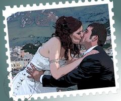 Stile fumettistico gradito dagli sposi