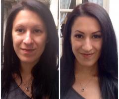 Trucco beauty  prima e dopo