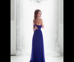 Playstyle Abbigliamento - Abito lungo blu royal dettaglio nodo