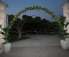 Ricevimenti Orchidea Malibuù - Gli addobbi floreali all'ingresso