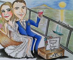 Caricatura personalizzata sposi Salerno
