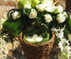 Porta riso per la cerimonia di matrimonio sui toni del verde